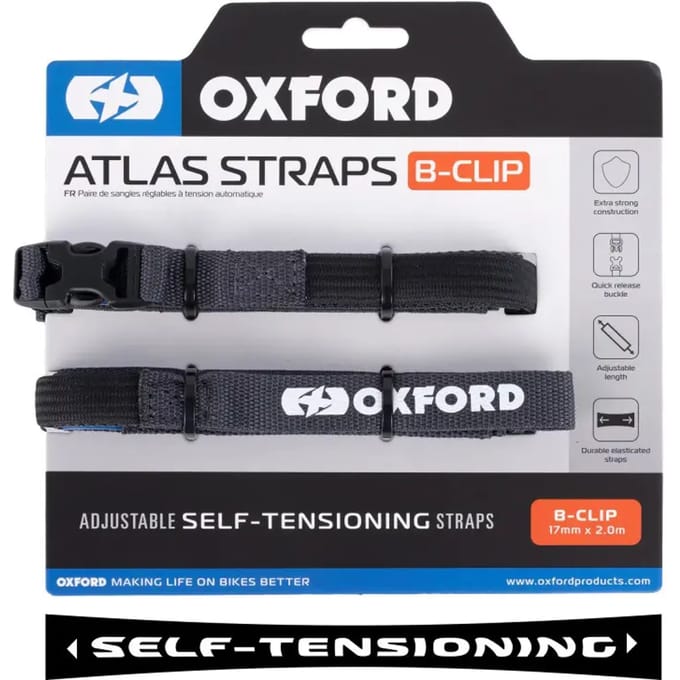 Motorfiets omtrek Oxford Atlas B-Clip (x2)