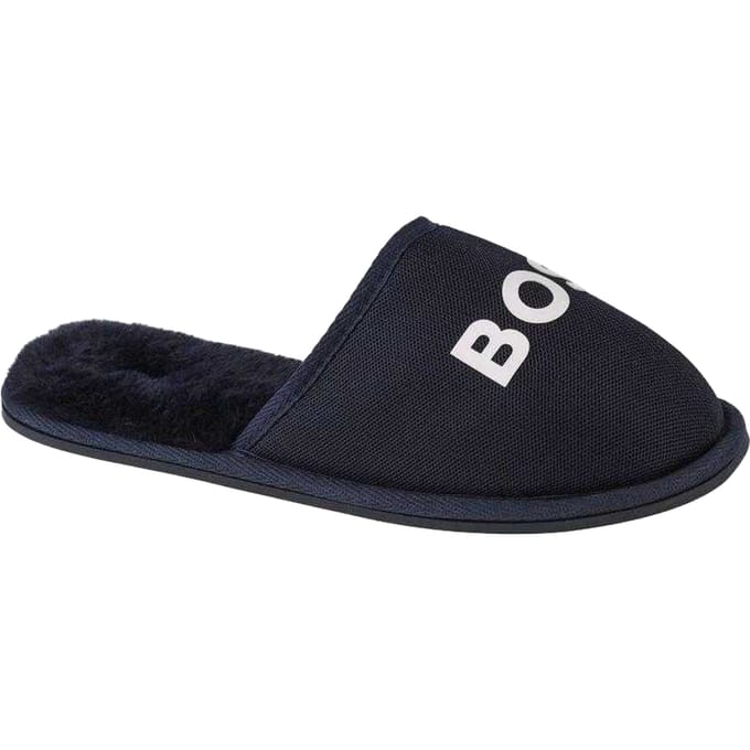 Boss Kinder/Kinder Logo Slippers (Marineblauw)
