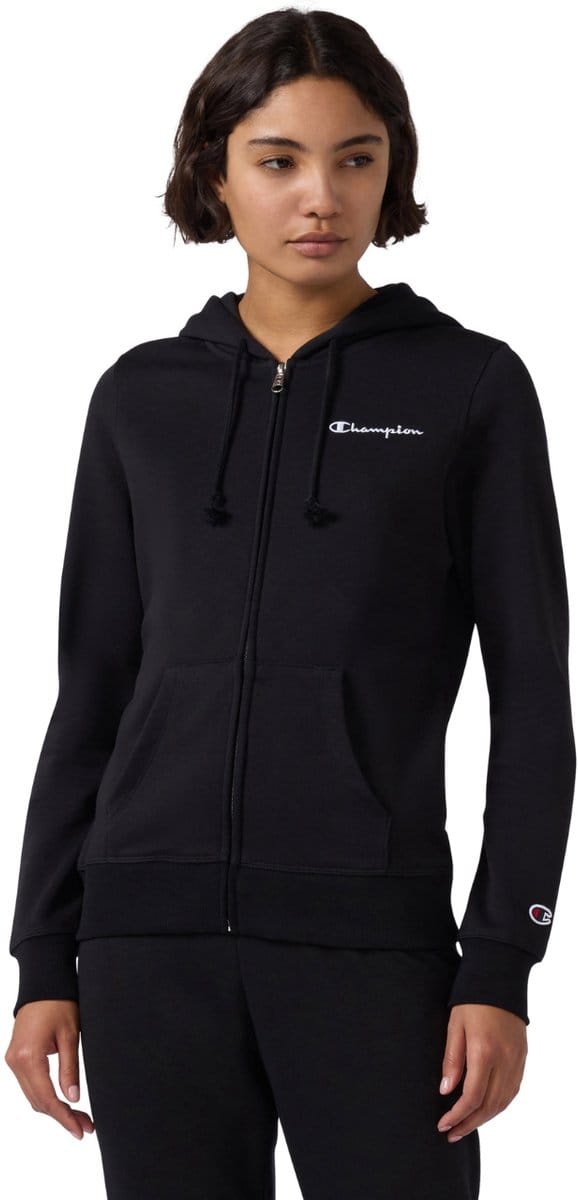 Champion Sweater Dames Full Zip Hoodie Sweatshirt Zwart - Maat M