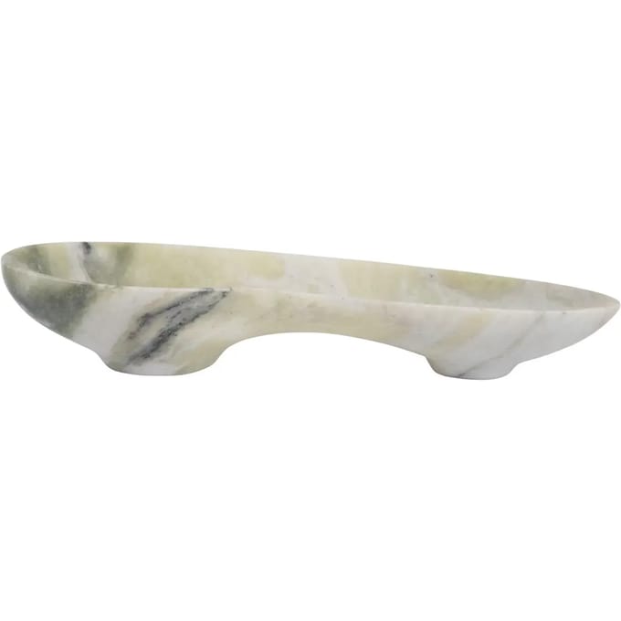 Present Time Schaal Organic - Groen - 37x13x7cm - Marmer - Scandinavisch - Woonkamer