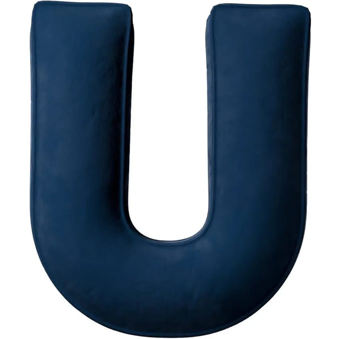 Kussen letter u Yellow Tipi Posh Velvet