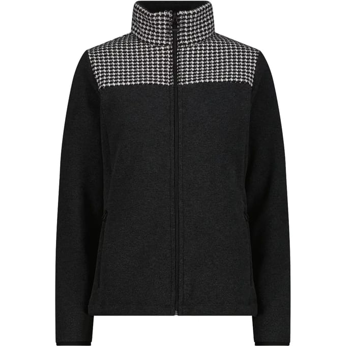 Damesfleece CMP Houndstooth-Print