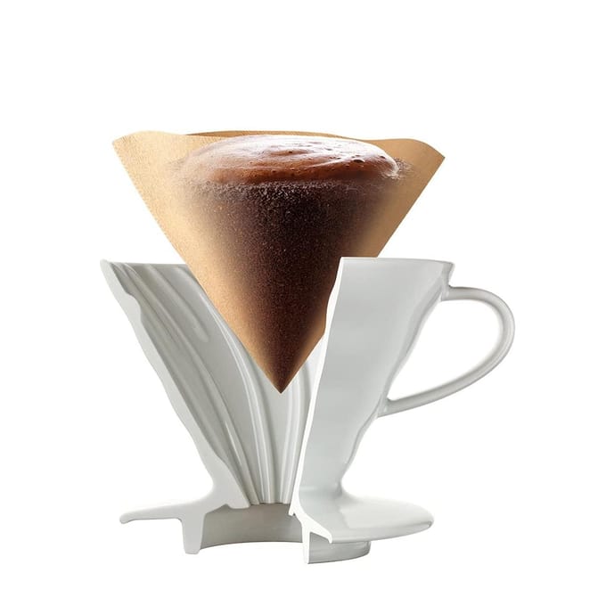 Hario Koffiefilters V60 01 - Bruin (Naturel) - 100 stuks