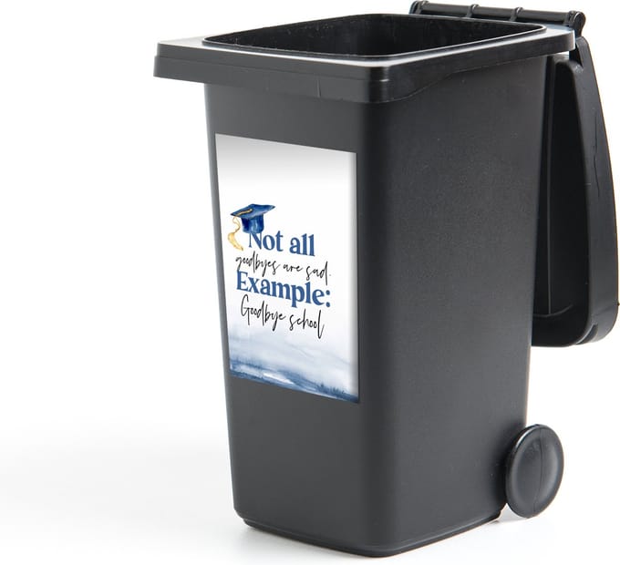 Container sticker Afgestudeerd - Diploma - Studenten - Spreuken - 40x60 cm - Kliko sticker