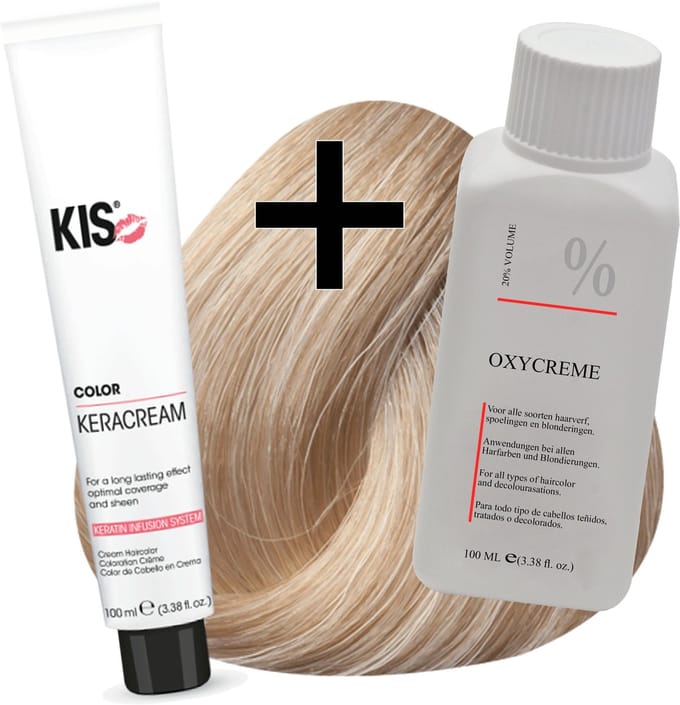 KIS haarverfset - 10SG Super goudblond  - haarverf & waterstofperoxide