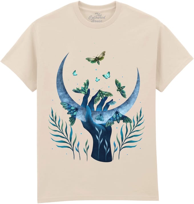 Maan Mot Moth Hand The Coloured House T-shirt M
