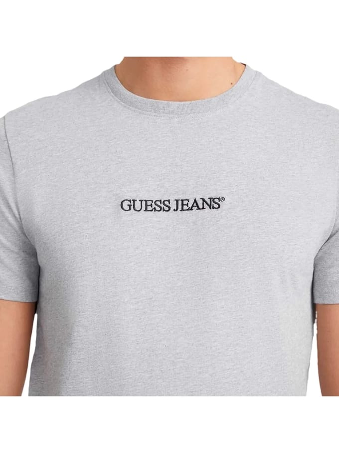 Slim T-shirt met geborduurd logo Guess