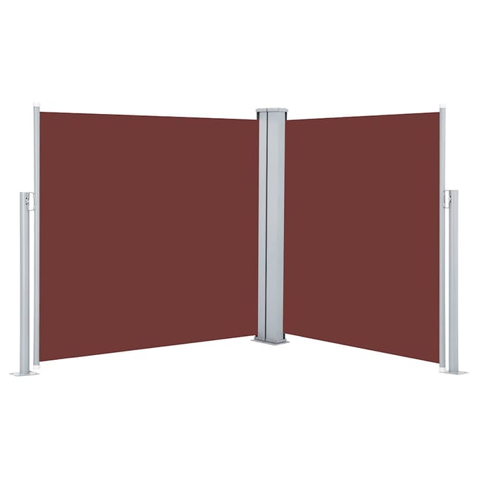 vidaXL - Windscherm - uittrekbaar - 100x600 - cm - bruin