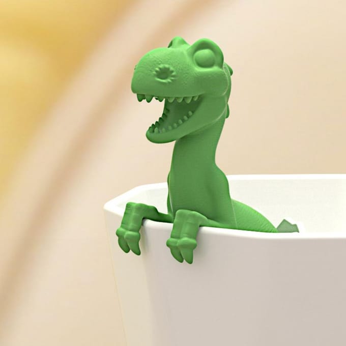 Dinosaurusvormig Theefilter Silicone Thee-infuser Herbruikbaar Theezakje Zeef beige