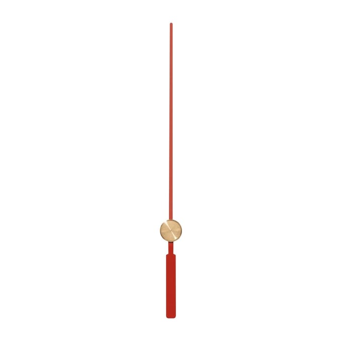 Alu wijzer Euronorm draad rood secondewijzer-L:70mm