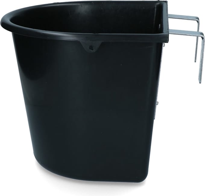 Vplast Voerbak 15 l met ophang Zwart