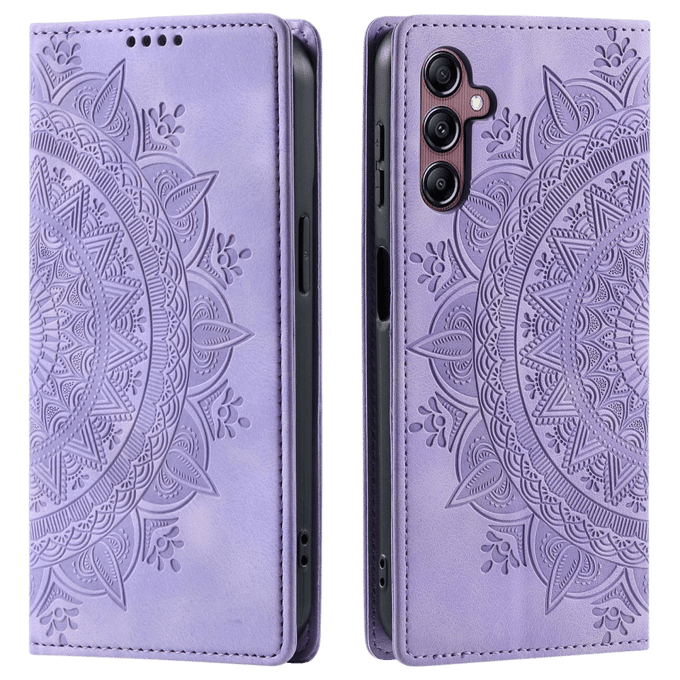 Comfycase Samsung Galaxy S24 FE Zacht Mandala Book Hoesje Paars