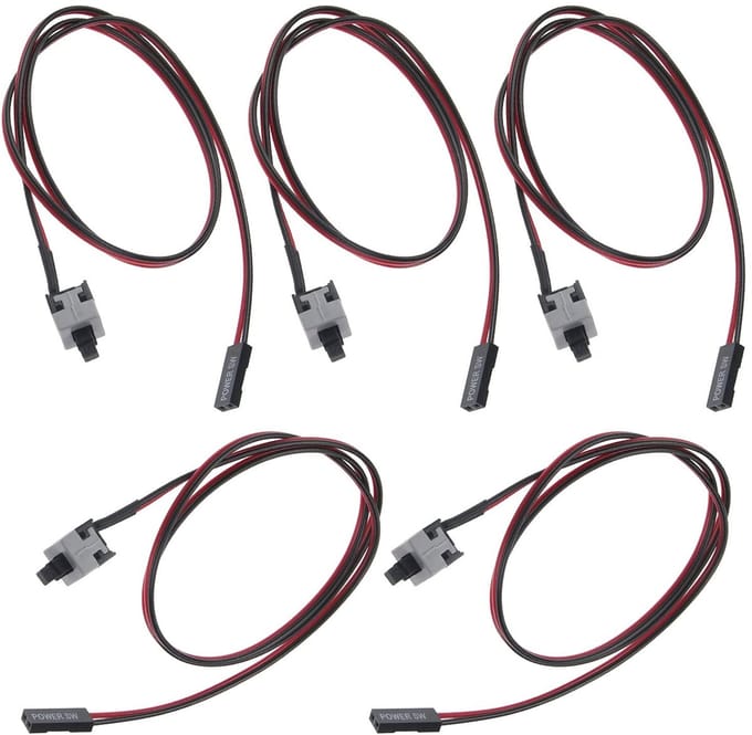 Allecto - 5 stks Pc Voedingskabel - 2 Pin Switch - Eenvoudig te