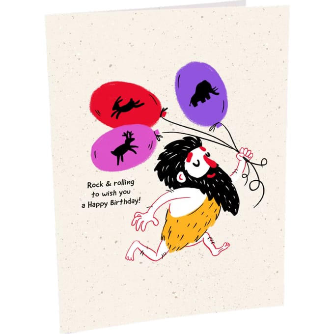 Caveman – Reusable Happy Birthday Card
