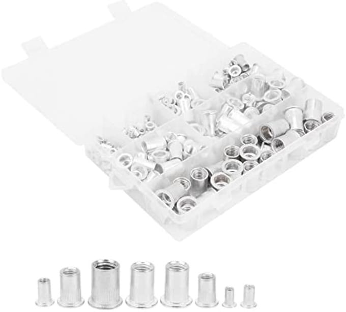 Dailygoods - Set van 175 Aluminium Klinkmoeren voor Diverse Toepassingen