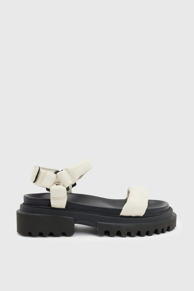 AllSaints Helium Sandal Chalk White Größe: 37 | Sandalen Outlet | Damen | Weiß