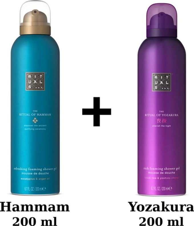 Rituals - Duo Set - Hammam Shower Gel 200 ml + Yozakura Shower Gel 200 ml - Douchegels - Doucheschuim