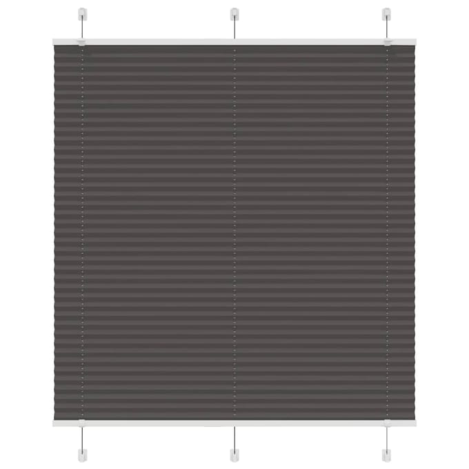 vidaXL - Plissé - rolgordijn - 115x150cm - stofbreedte - 114,4cm - polyester - zwart