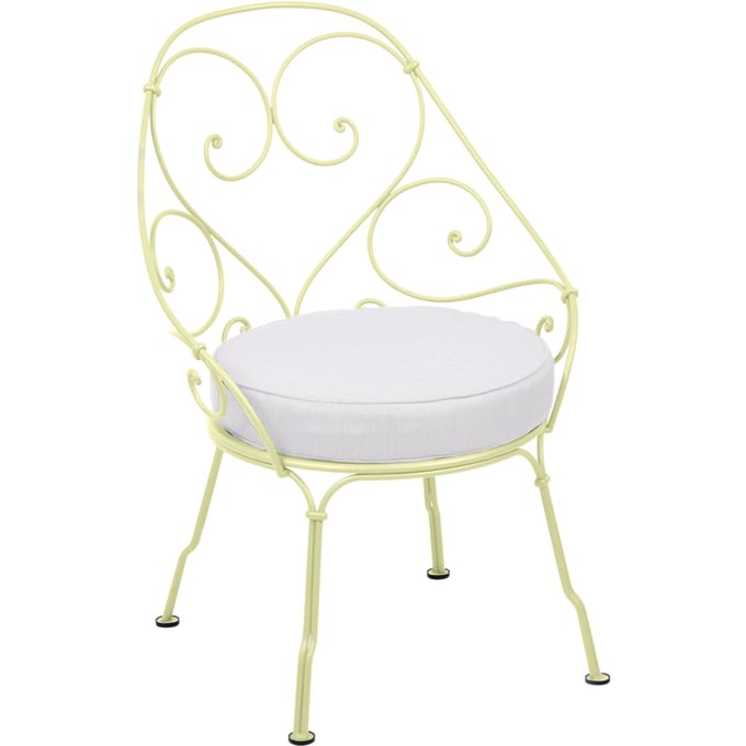 Fermob 1900 Fauteuil Cabriolet - A6 citroensorbet - flanelgrijs