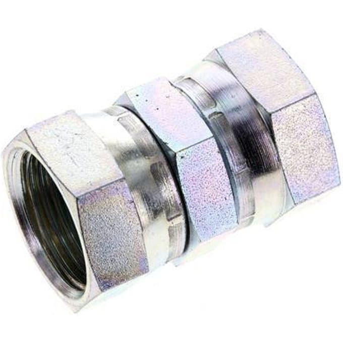 Rechte Verloopnippel G1'' Binnendraad Hoge Druk Staal  60° Conus  150bar Hydrauliek