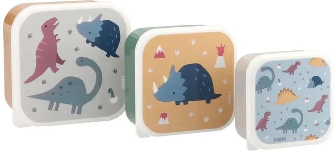 Tutete - snackboxjes set 3 stuks - Dino's