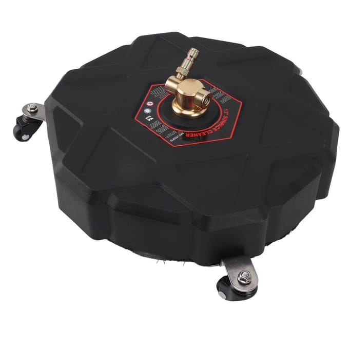 Nettoyeur de surface à pression 13 pouces 2500 PSI Raccord rapide 1/4 pouce avec roues Rallonge Surface à pression black