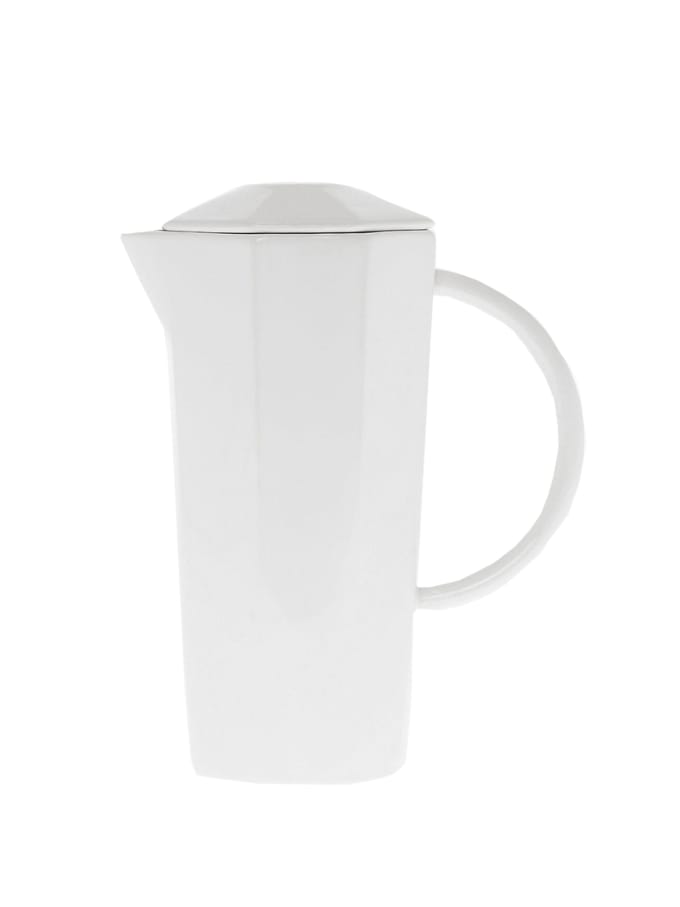 Waterkan met achthoekig logo op deksel
