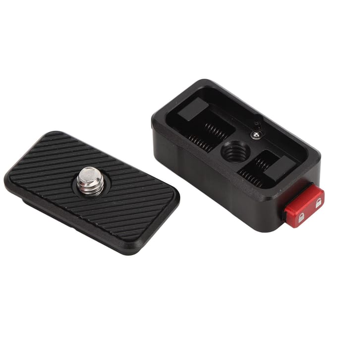Snelkoppelingsbasis met 1/4 inch schroef Aluminiumlegering Snelkoppelingsplaat voor spiegelloze camera black