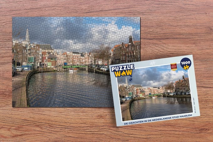 Puzzel Gracht - Water - Haarlem - Legpuzzel - Puzzel 1000 stukjes volwassenen