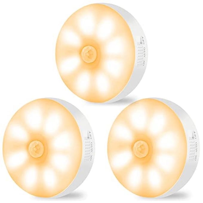 Oplaadbare Draadloze Sensorverlichting Nachtlamp - 3 Pack LED Wandlamp met Bewegingssensor voor Thuisgebruik