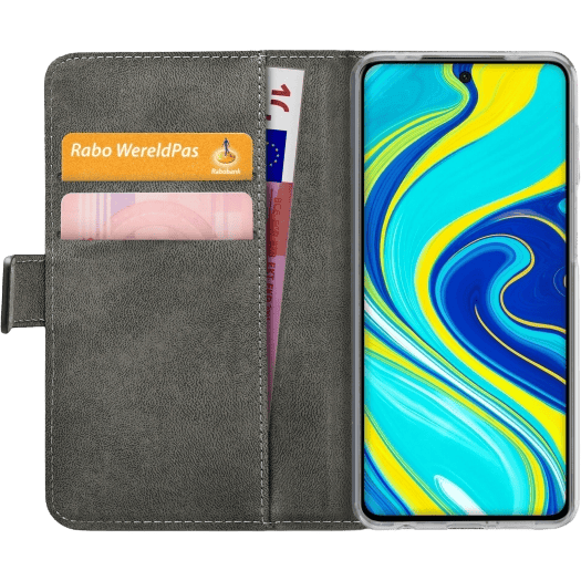 Mobilize Redmi Note 9 Pro Portemonnee Hoesje Zwart Standaard