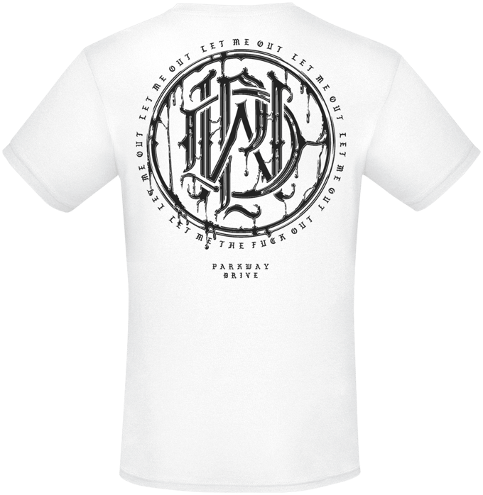 Parkway Drive T-shirt - Glitch - S tot XXL - voor Mannen - wit