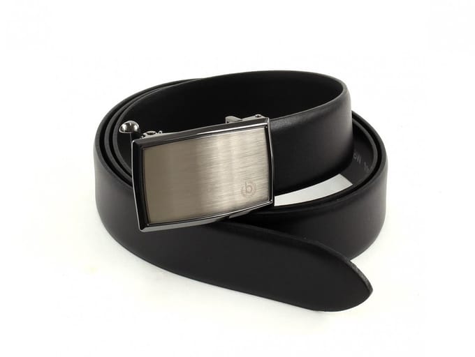 bugatti riem Domed Leatherbelt With Automatic Buckle W100 Black zwart