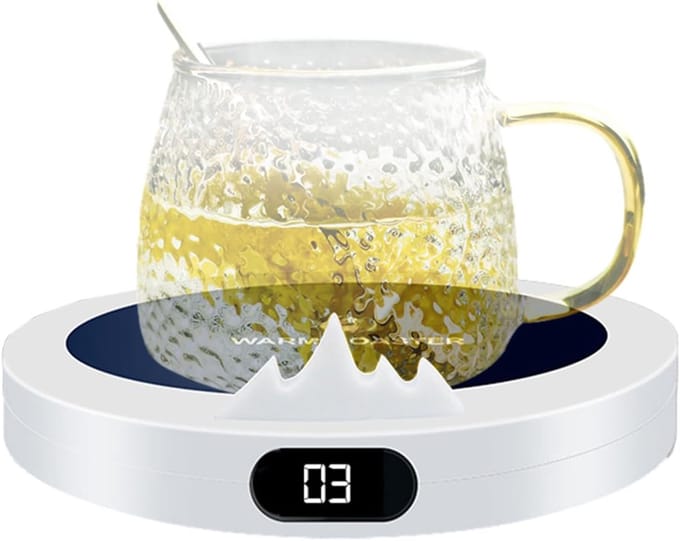 Kop Warmer - Drank Verwarmer - Warme Drankjes - 3 Temperatuurstanden - 10 W - Wit