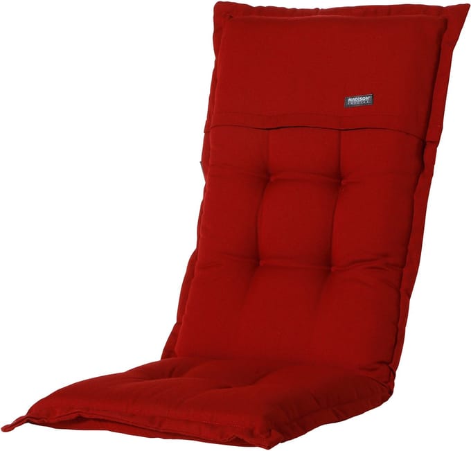 Madison - Tuinkussen - Lage Rug - Rib Rood - 105x50cm - Standenstoelkussen