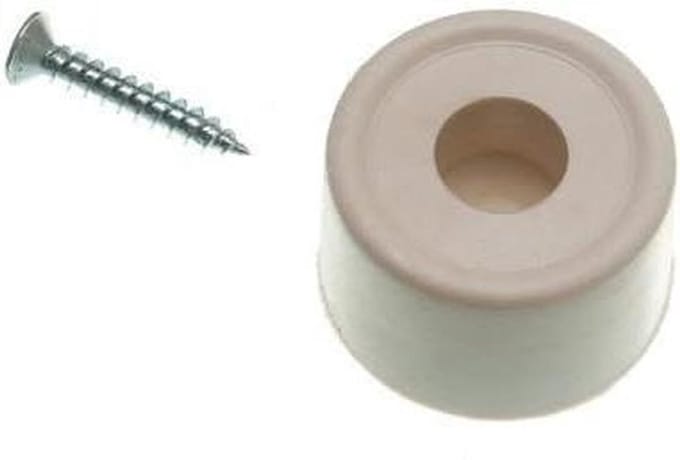 Deurstoppers - Deurhouders Rubber - Bescherming Muren - Met Schroeven - 32 mm - Wit