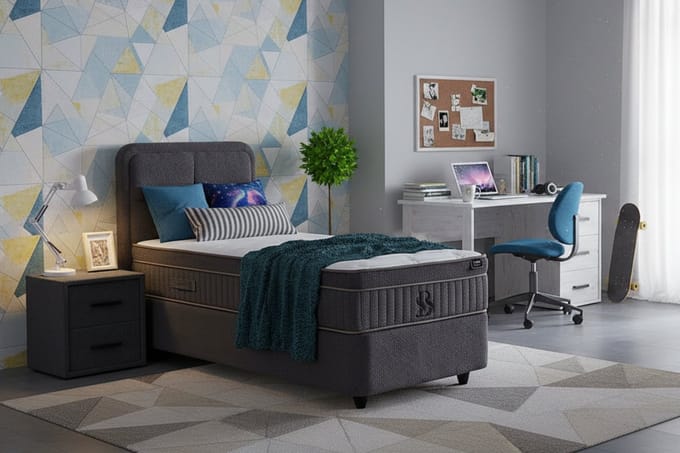 BSS Bedding Leobedd - Boxspring - Boxspring voor Volwassenen en Kinderen - 90x200