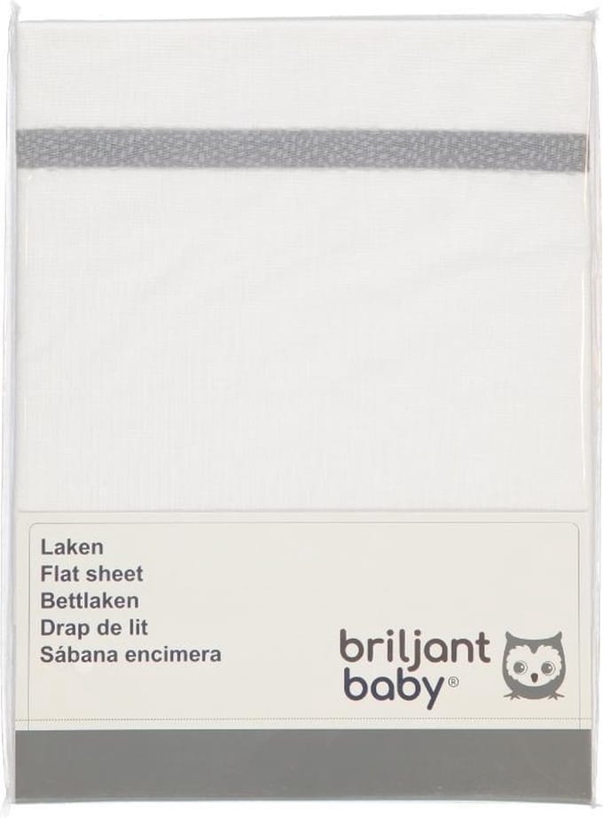 Briljant Baby - Wieglaken 75X100 Minimal - Grijs