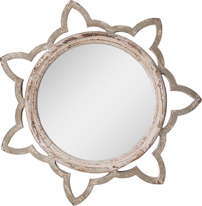 Clayre & Eef Spiegel 86x84 cm Beige Hout