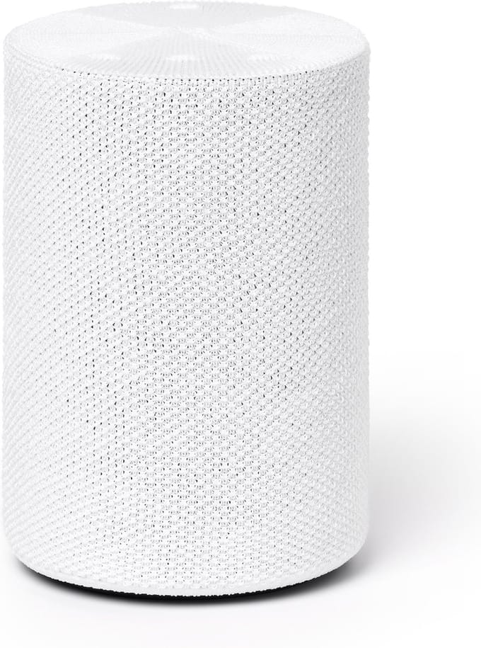 Soundskins – Luxe textielhoes / Luidsprekeraccessoire – Compatibel met Sonos Era 100 - Helder wit