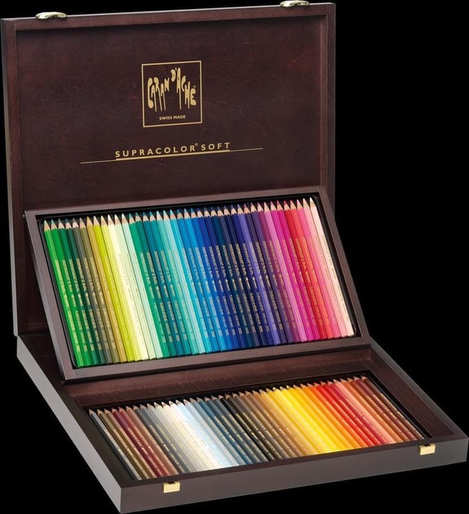 Caran d-Ache Luxe Kleurpotloden - Aquarel potloden in koffer - 80 stuks