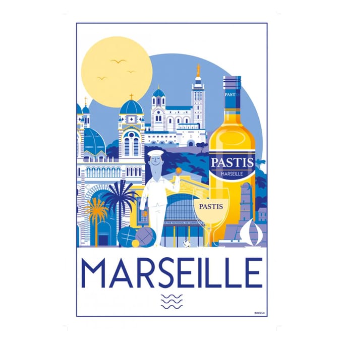 Marseille-theedoek Winkler Provence