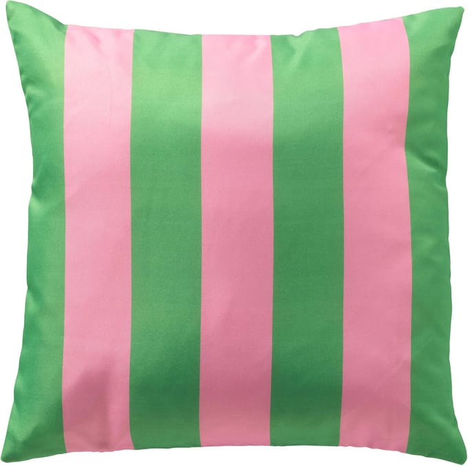 Textino - APOLLO - buitenkussen 45x45 cm - gestreept - Kelly Green - groen, roze