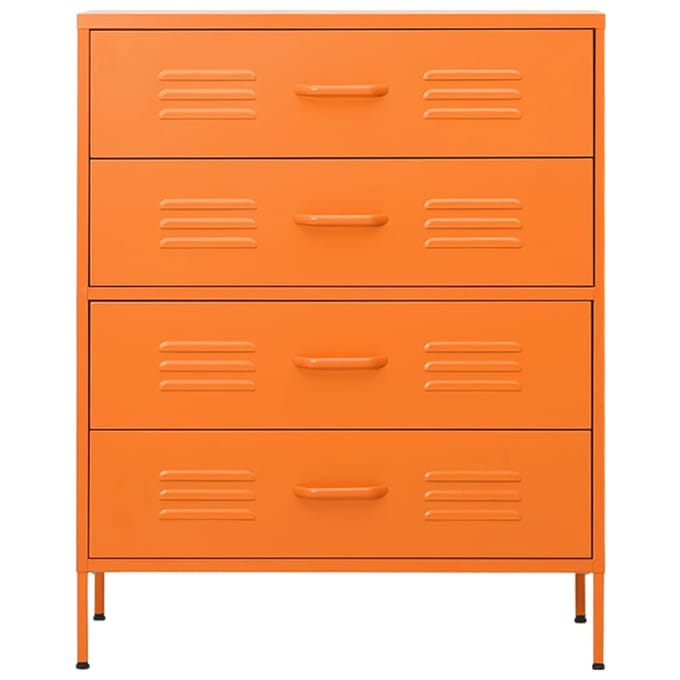 vidaXL - Ladekast - 80x35x101,5 - cm - staal - oranje