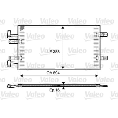 Condensator, airconditioning VALEO 814171