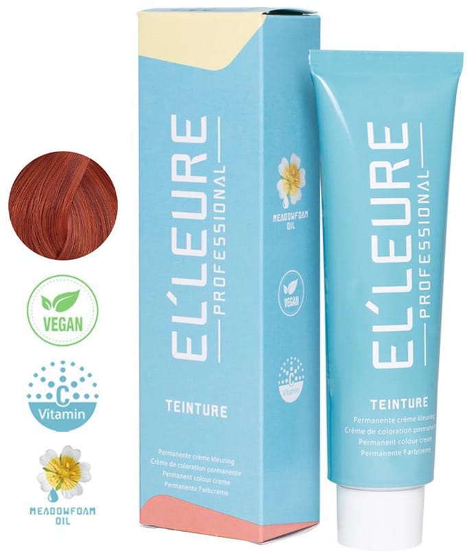 Elleure Haarverf - Teinture 6.444 donkerblond extra intensief koper - 100 ml