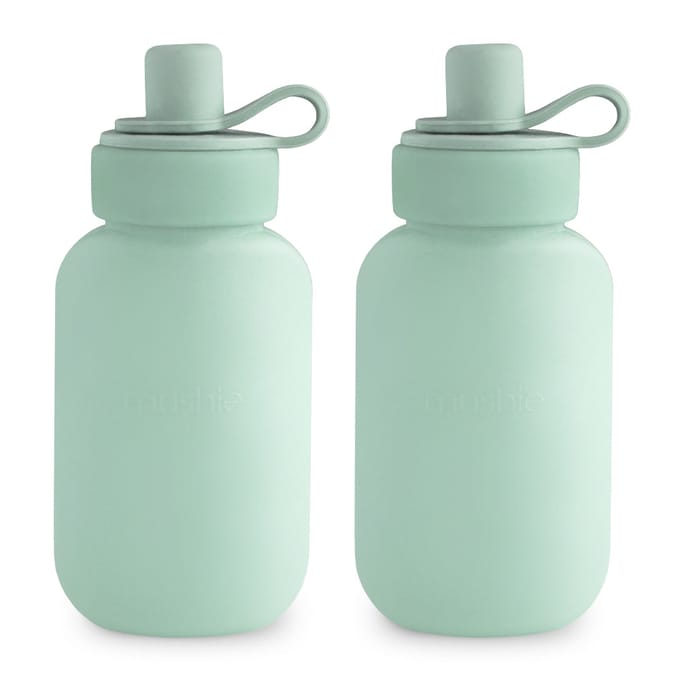 Mushie Siliconen Smoothie Puree Pouch Cambridge Blue