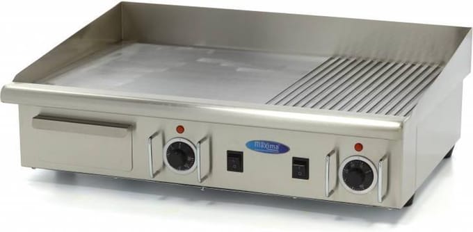 Grillplaat - Half Gegroefd - 73 cm - incl. Opvangbak - 400V