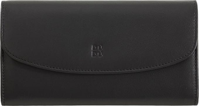 DuDu Gandia Portemonnee RFID-bescherming Leder 19 cm - Dames - Horizontaal - schwarz
