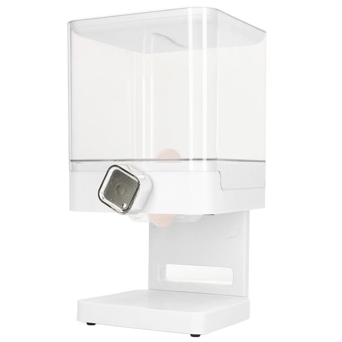 Ontbijtgranendispenser 17.5oz Inhoud Enkelvoudig Vak Graandispenser Transparant Plastic Voedseldispenser voor white